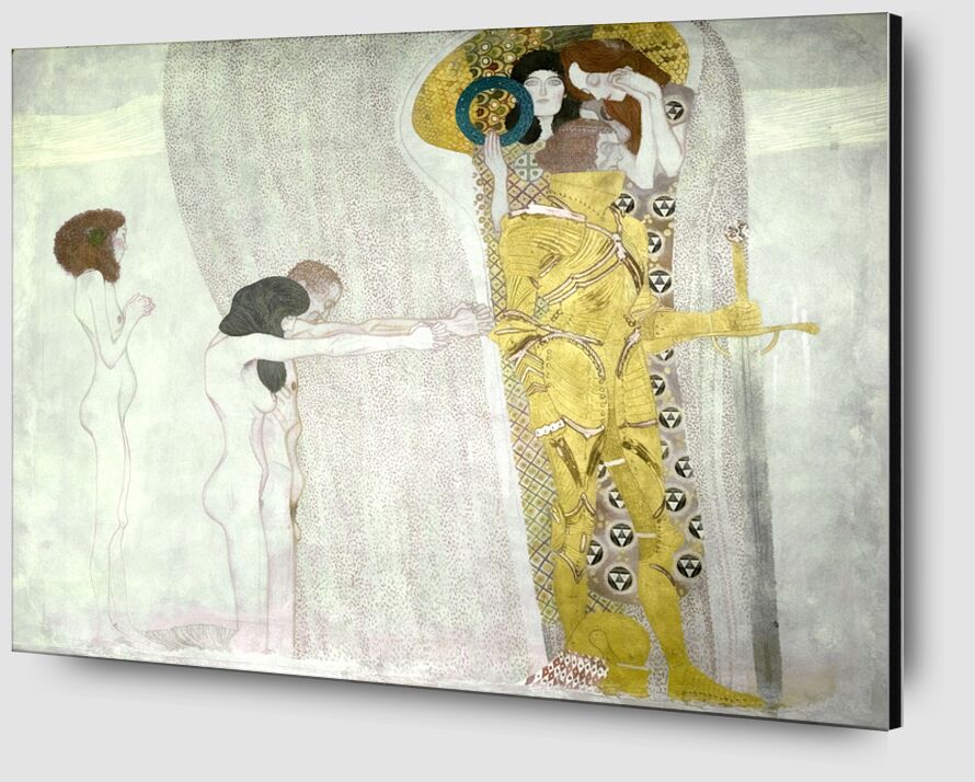 Frise de Beethoven inspirée de la 9e symphonie de Beethoven - Gustav Klimt de AUX BEAUX-ARTS Zoom Alu Dibond Image