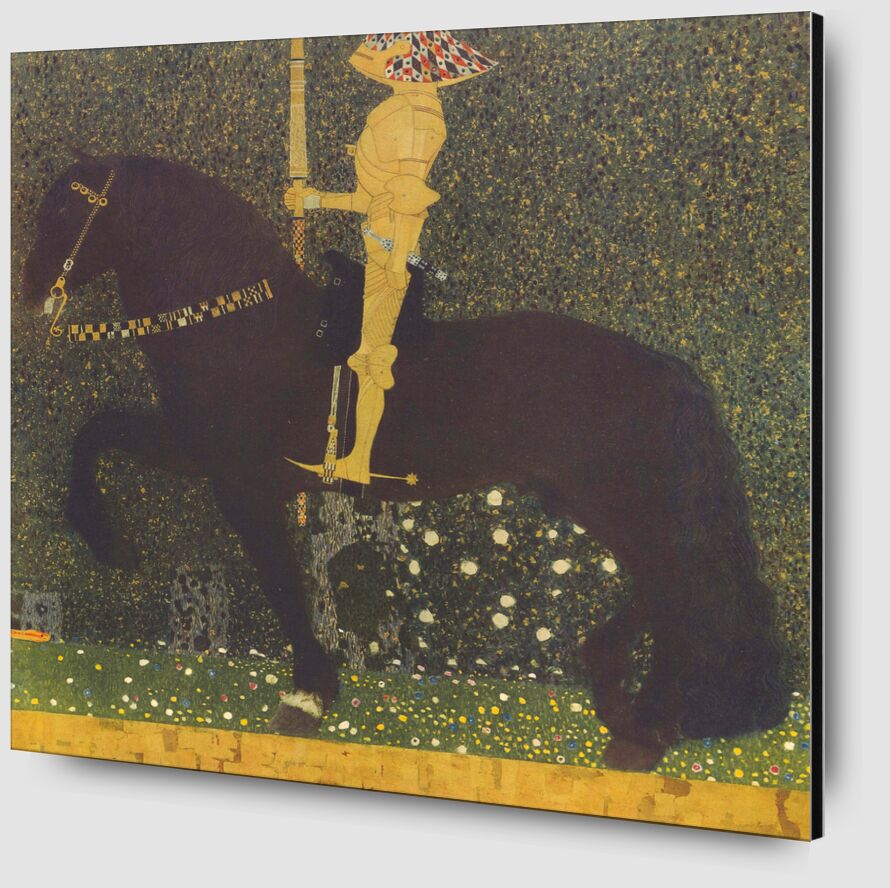 La vie est un combat (Le Chevalier d'or) 1903 - Gustav Klimt de AUX BEAUX-ARTS Zoom Alu Dibond Image