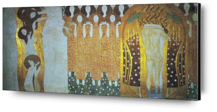 The Beethoven Frieze - Gustav Klimt from Fine Art, Prodi Art, KLIMT, music, curly, beethoven, abstract, gold, woman