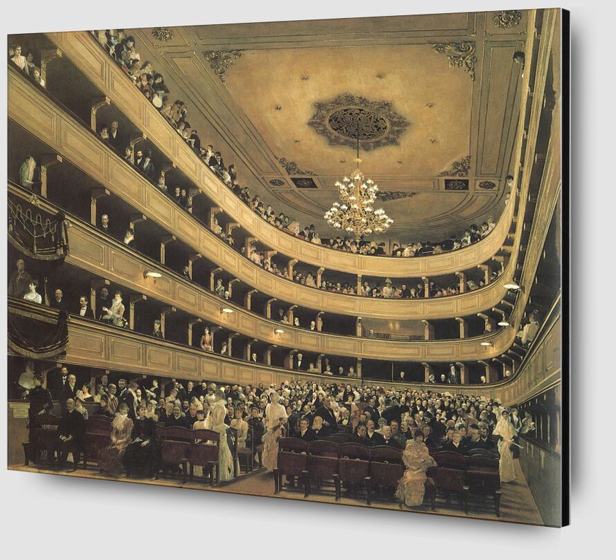 The Auditorium of the Old Castle Theatre, 1888 desde Bellas artes Zoom Alu Dibond Image