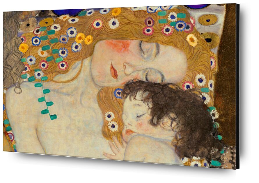 Mère et enfant (détail dans Les trois âges de la femme) - Gustav Klimt de AUX BEAUX-ARTS, Prodi Art, KLIMT, mère, enfant, peinture, fleurs