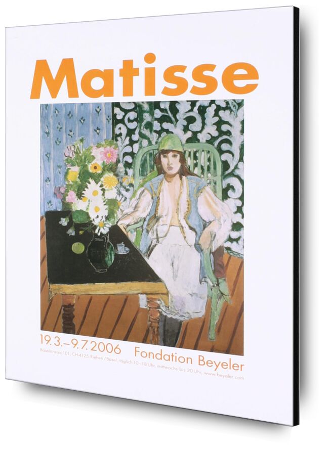 The Black Table desde Bellas artes, Prodi Art, Matisse, mesa, cocina, mujer, sombrero, flores