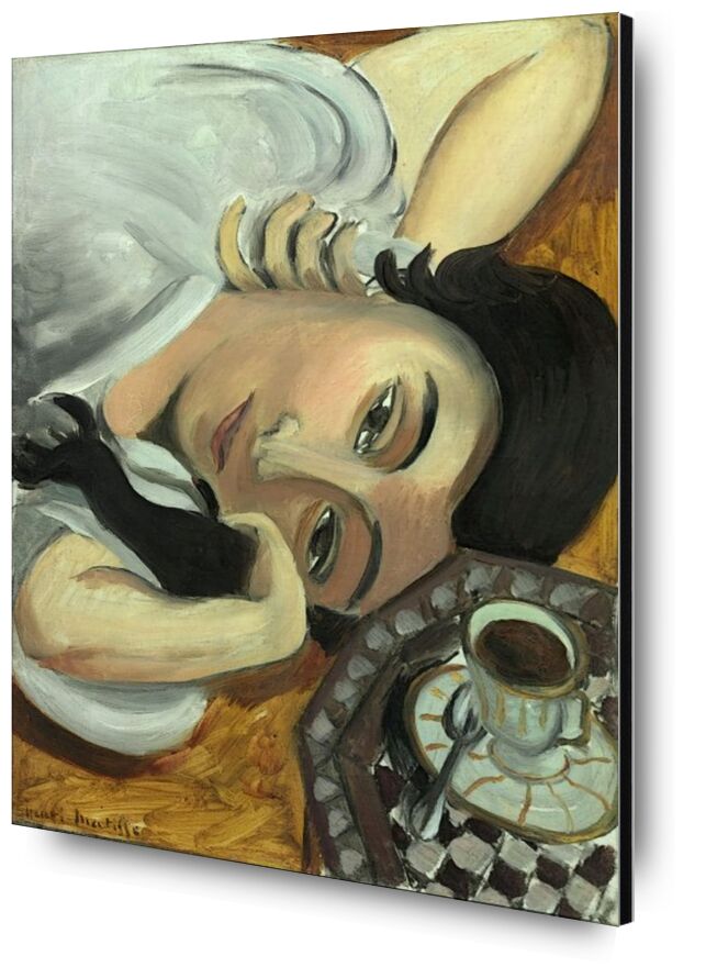 Lorette avec une Tasse de Café, 1917 - Henri Matisse de AUX BEAUX-ARTS, Prodi Art, Matisse, café, bar, cuisine, femme, brune