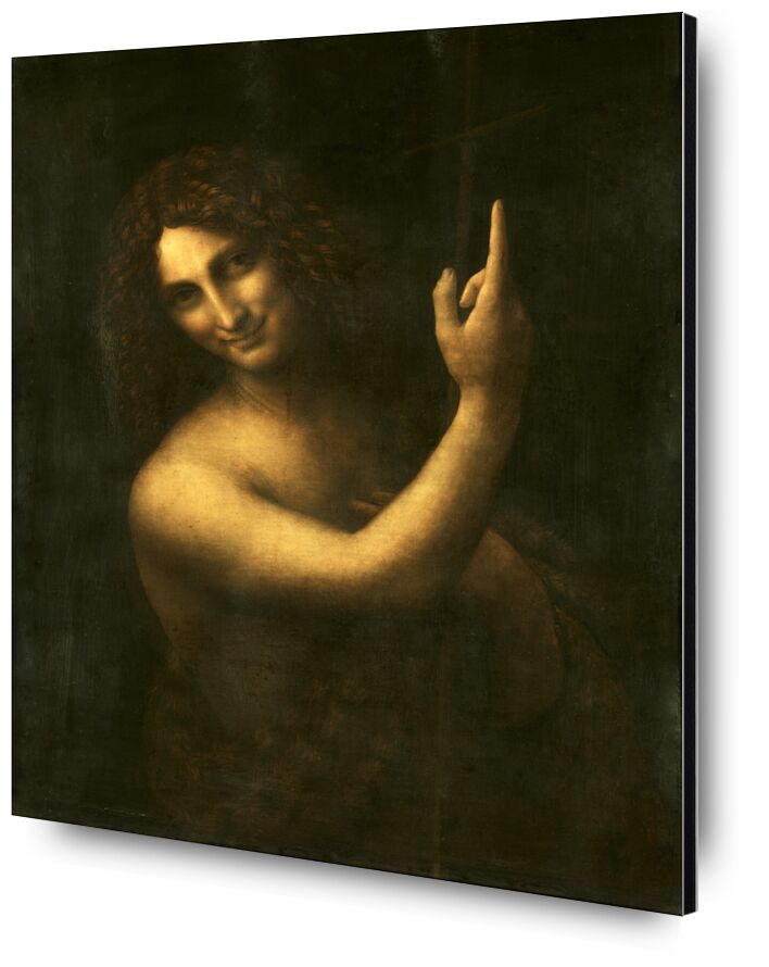 Saint John the Baptist - Leonardo de Vinci desde Bellas artes, Prodi Art, Jesús, Cristo, Dios, profeta, pintura, Leonard da vinci, Renacimiento