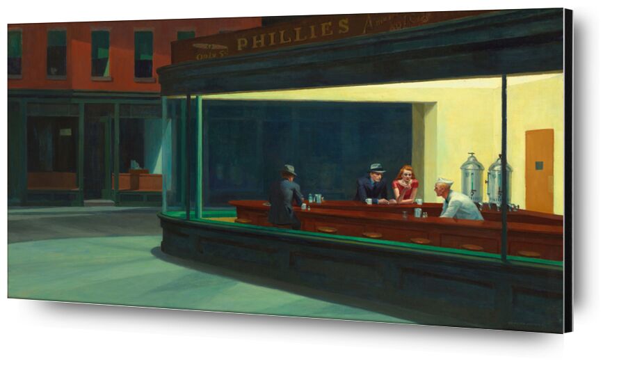 Nighthawks desde Bellas artes, Prodi Art, calle, café, bar, Edward Hopper, noche, Nueva York