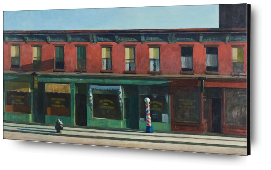 Tôt le Dimanche Matin - Edward Hopper de AUX BEAUX-ARTS, Prodi Art, Edward Hopper, rue, peinture, New York, magasins