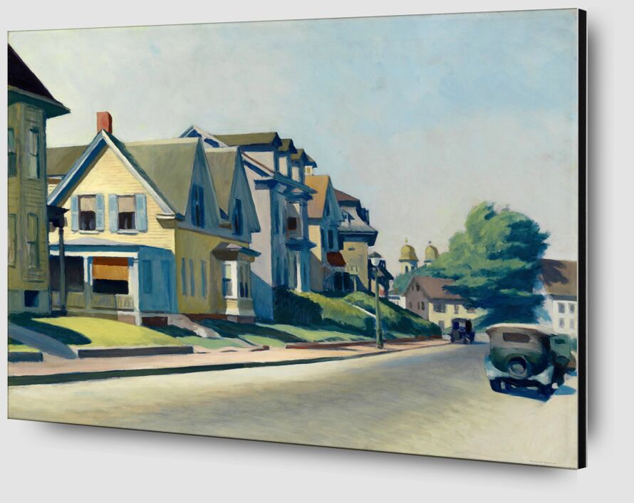 Soleil sur la Rue Prospect (Gloucester, Massachusetts) - Edward Hopper de AUX BEAUX-ARTS Zoom Alu Dibond Image