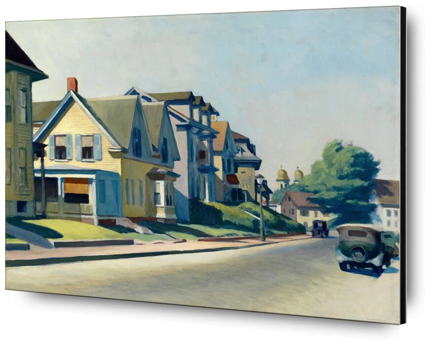 Sun on Prospect Street (Gloucester, Massachusetts) - Edward Hopper from Fine Art, Prodi Art, Edward Hopper, painting, city, street, America, House