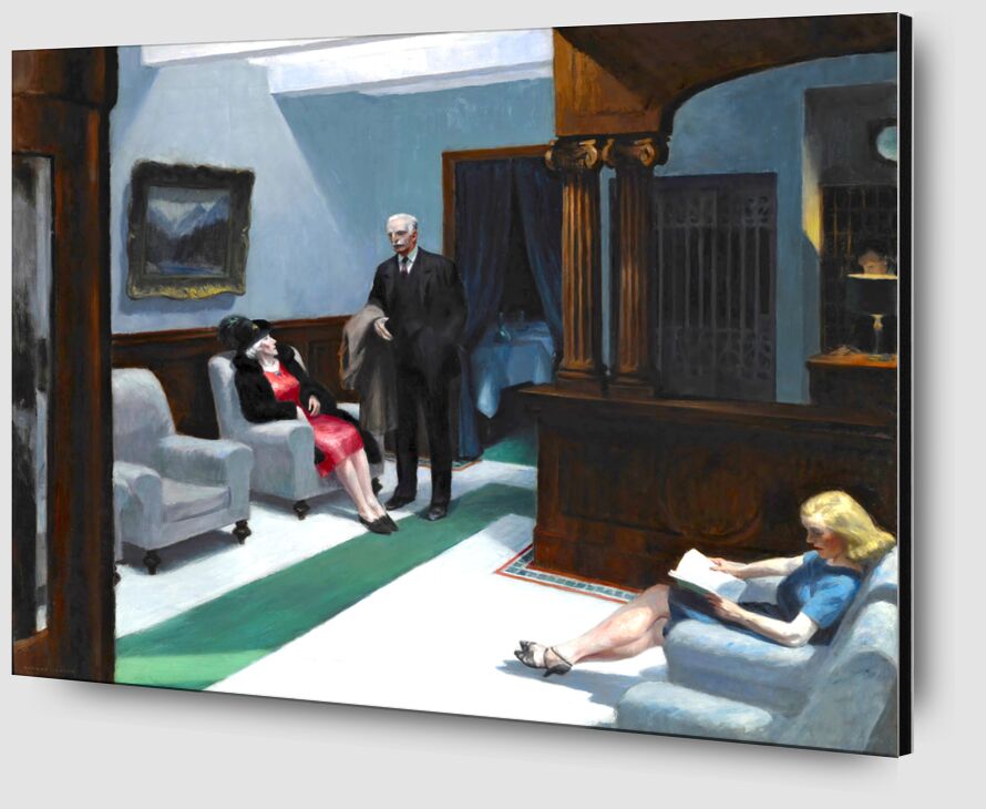Hotel Lobby - Edward Hopper from Fine Art Zoom Alu Dibond Image