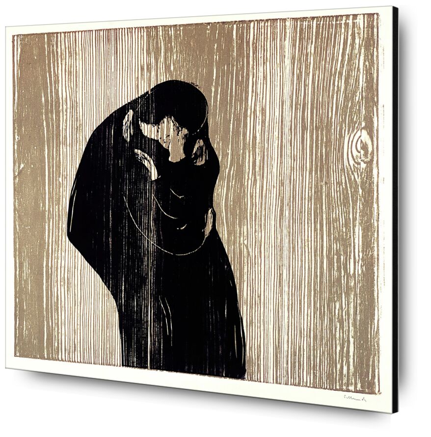 Der Kuss IV desde Bellas artes, Prodi Art, mujer, hombre, Beso, dibujo, Edvard Munch