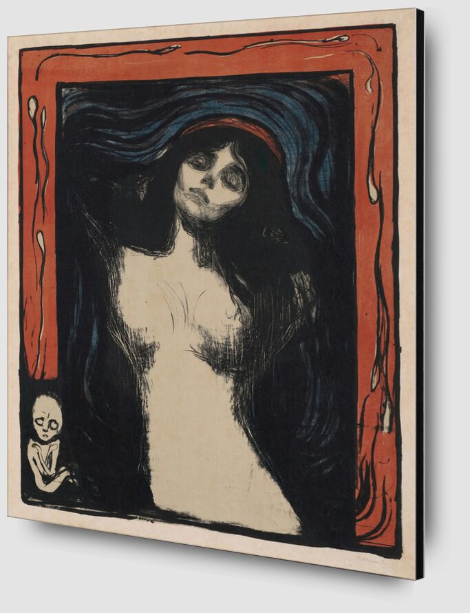 Madonna II - Edvard Munch de AUX BEAUX-ARTS Zoom Alu Dibond Image