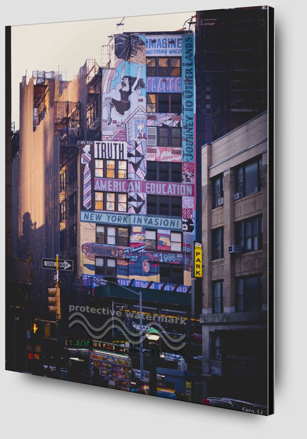 New-York Street de Caro Li Zoom Alu Dibond Image