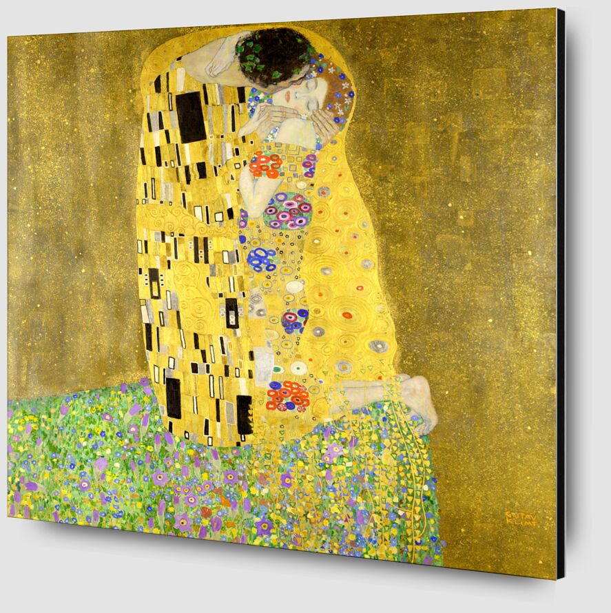 Le baiser - Gustav Klimt de AUX BEAUX-ARTS Zoom Alu Dibond Image
