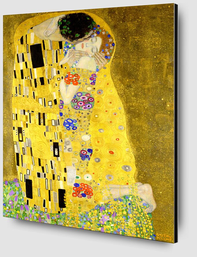 Details of the artwork The kiss - Gustav Klimt desde Bellas artes Zoom Alu Dibond Image