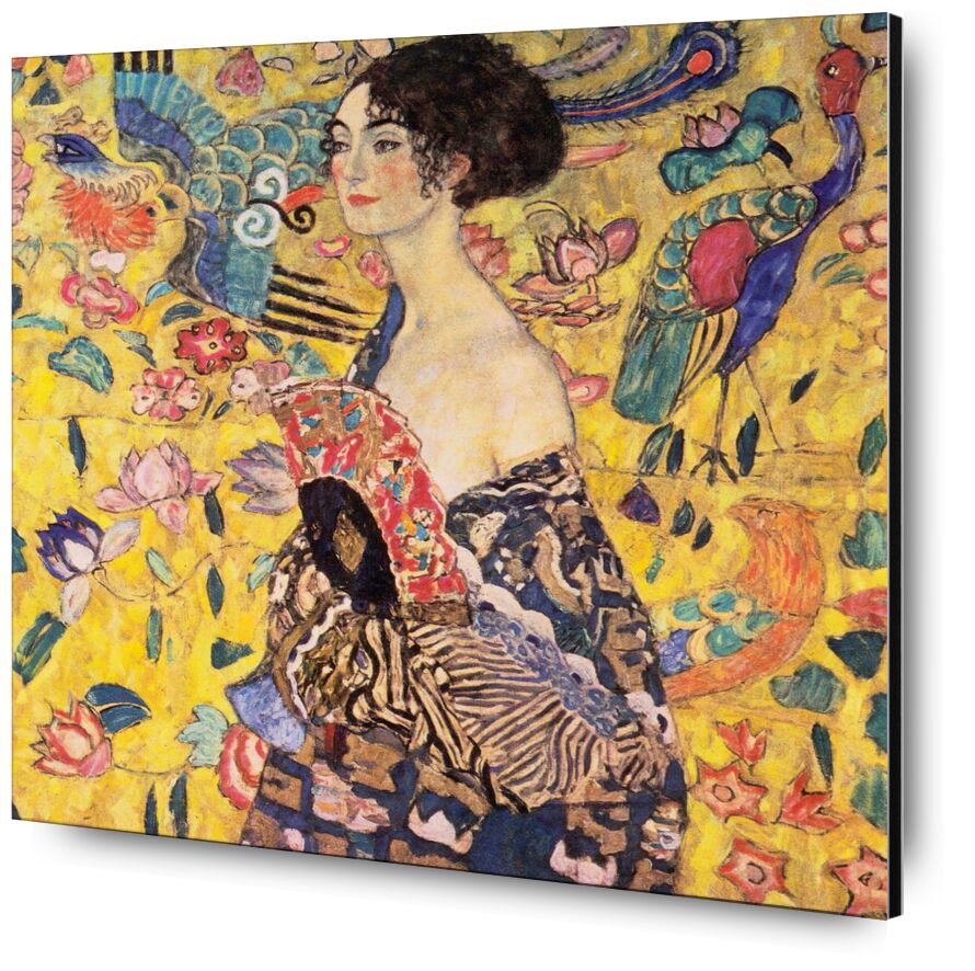 La dame à l'éventail - Gustav Klimt de AUX BEAUX-ARTS, Prodi Art, éventail, portrait, visage, peinture, femme, art nouveau, KLIMT