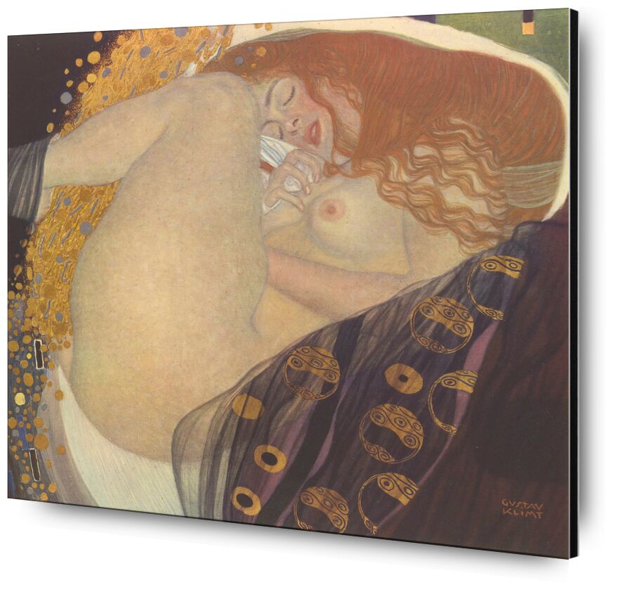Danae I - Gustav Klimt desde Bellas artes, Prodi Art, KLIMT, sueño, acostar, noche, hoja, pelirrojo, desnudo, mujer, pintura, art nouveau