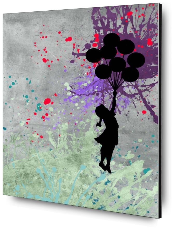 Flying Balloon Girl - BANKSY desde Bellas artes, Prodi Art, Banksy, pintura, art, arte callejero, niña, globos, chica globo volador