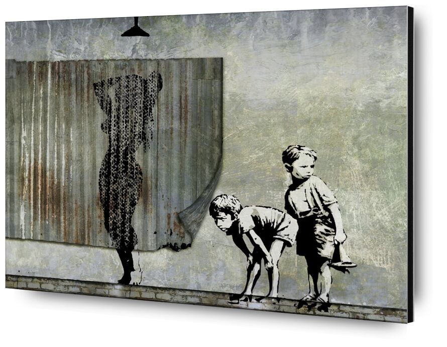 Shower Peepers - BANKSY from Fine Art, Prodi Art, banksy, shower, street art, graffiti, voyeurs