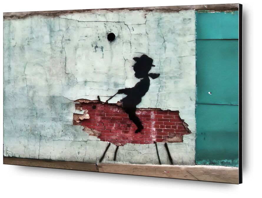 Pig from Fine Art, Prodi Art, cow-boy, banksy, pig, street art