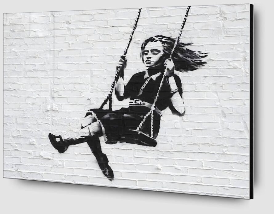Girl on a Swing - BANKSY desde Bellas artes Zoom Alu Dibond Image