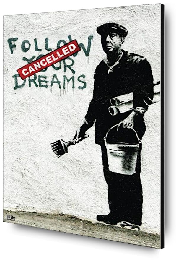 Follow Your Dreams - BANKSY from Fine Art, Prodi Art, banksy, street art, wall, worker, dreams