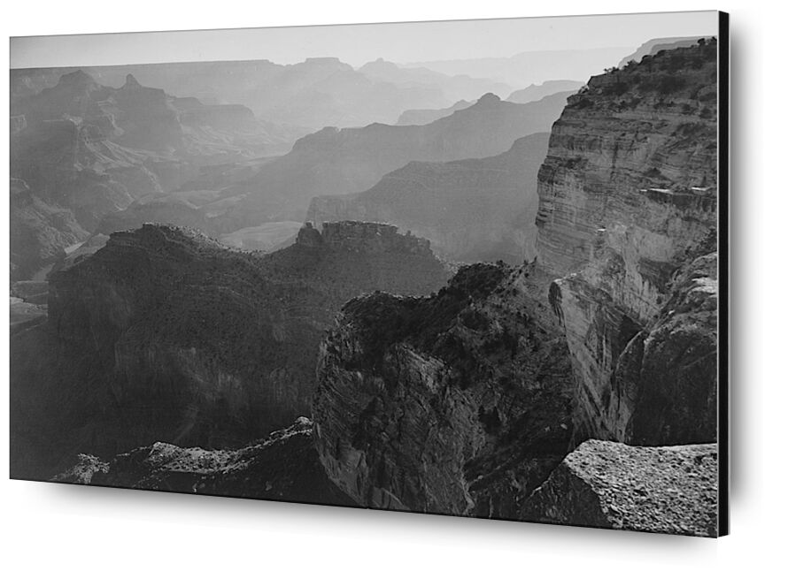 Vue sur le "Grand Canyon National Park" en Arizona - Ansel Adams de AUX BEAUX-ARTS, Prodi Art, vallée, montagnes, noir et blanc, vue, paysage