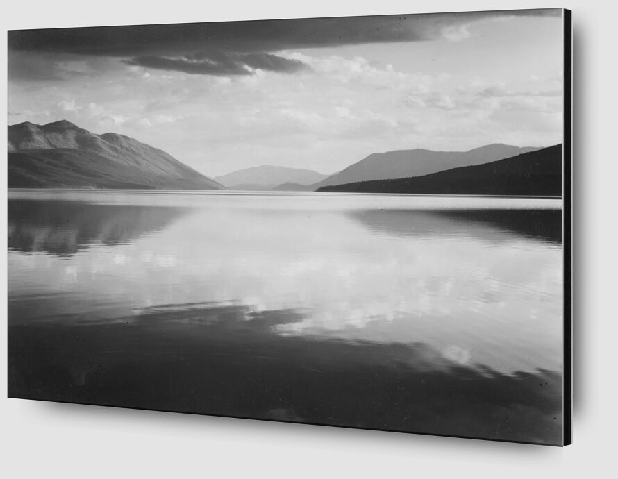 Evening McDonald Lake Glacier National Park - ANSEL ADAMS desde Bellas artes Zoom Alu Dibond Image