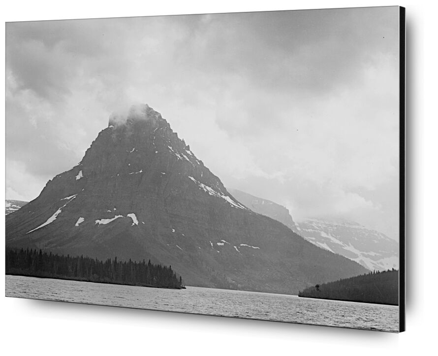 Le lac de High Lone Mountain Peak au premier plan - Ansel Adams de AUX BEAUX-ARTS, Prodi Art, ANSEL ADAMS, montagnes, hiver, neige, noir et blanc