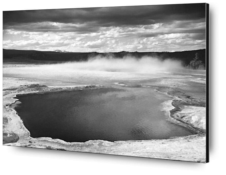 Fountain Geyser Pool Yellowstone National Park Wyoming - Ansel Adams desde Bellas artes, Prodi Art, ANSEL ADAMS, fuente, cielo, Yellowstone