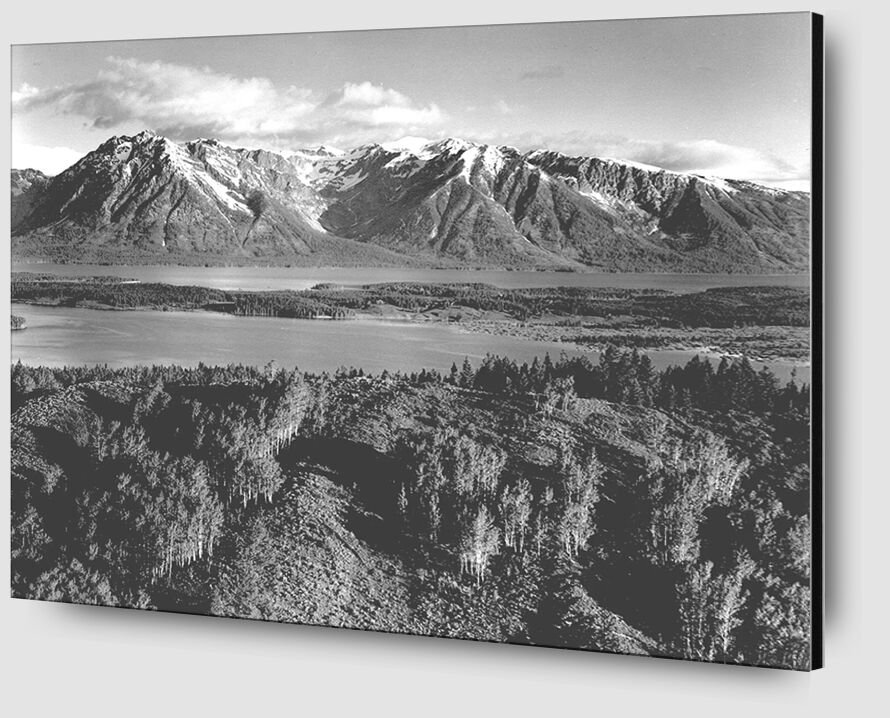Grand Teton, Parc national du Wyoming - Ansel Adams de AUX BEAUX-ARTS Zoom Alu Dibond Image