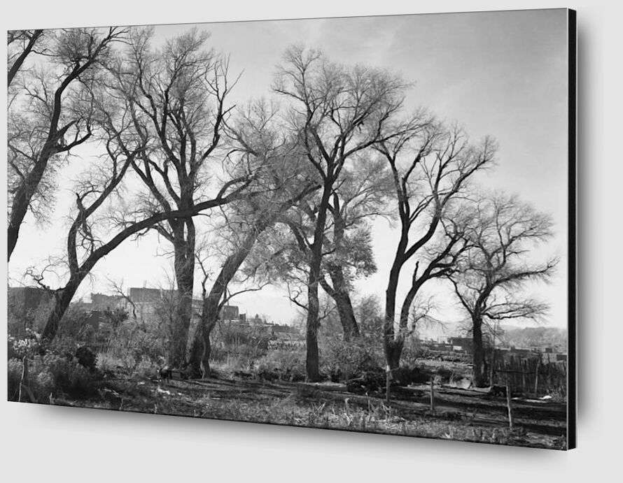 At Taos Pueblo National Historic Landmark - Ansel Adams desde Bellas artes Zoom Alu Dibond Image
