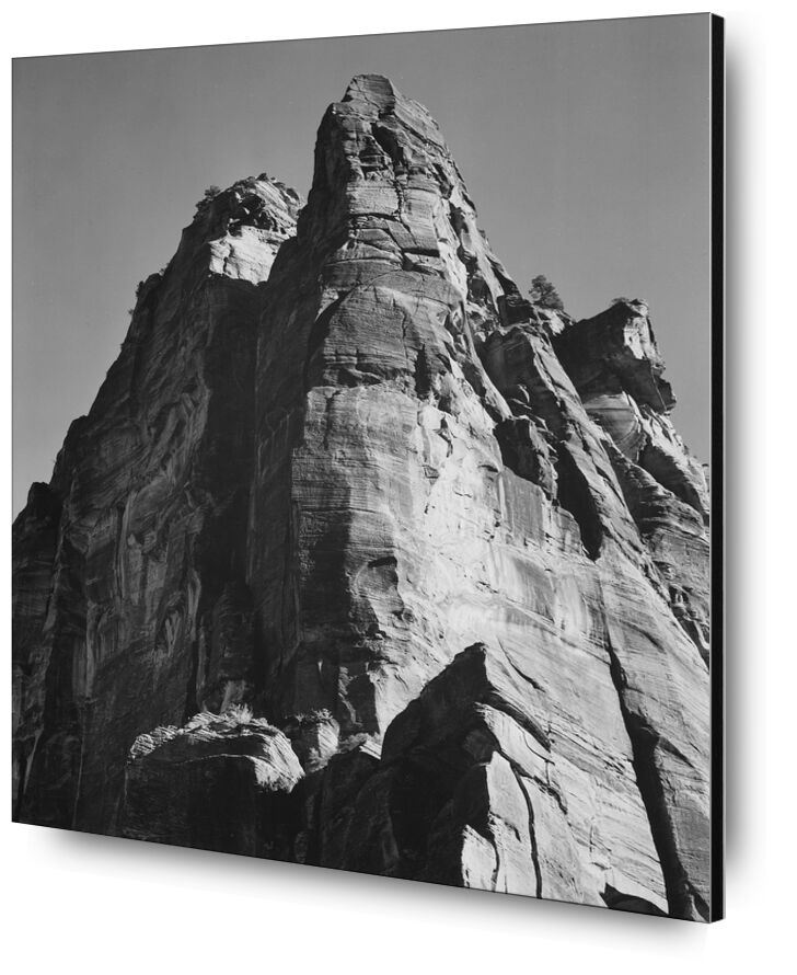 Formation Rocheuse Vue d'en Bas - Ansel Adams de AUX BEAUX-ARTS, Prodi Art, ANSEL ADAMS, montagnes, falaise