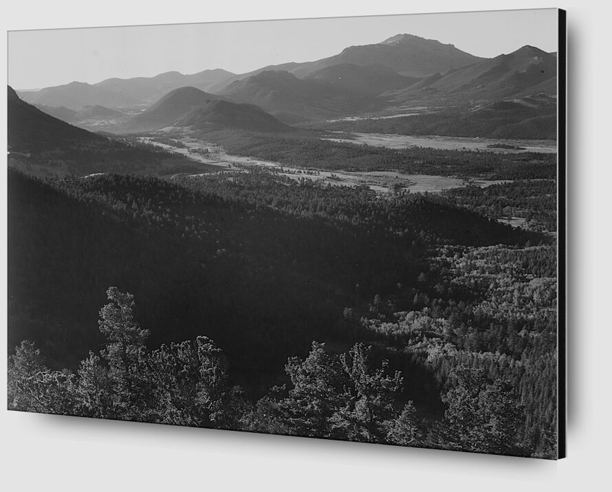 Parc National des Montagnes Rocheuses - Ansel Adams de AUX BEAUX-ARTS Zoom Alu Dibond Image