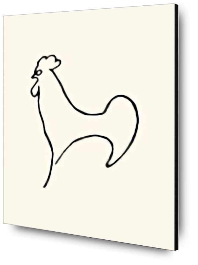 Coq-Detail  desde Bellas artes, Prodi Art, dibujo lineal, dibujo, gallo, picasso