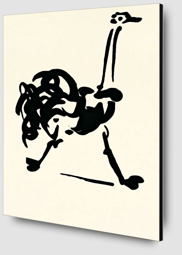 L'autruche - Picasso de AUX BEAUX-ARTS Zoom Alu Dibond Image