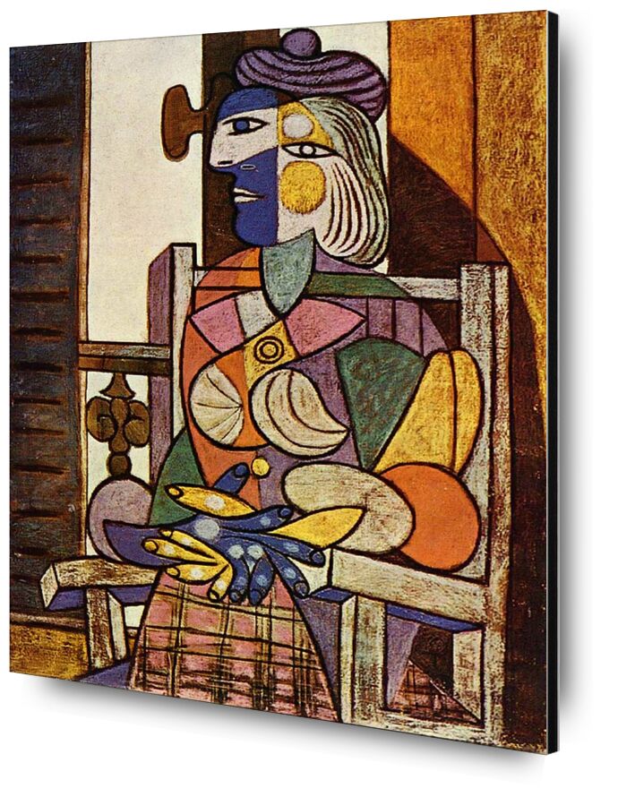 Femme Assise Devant La Fenêtre - Picasso de AUX BEAUX-ARTS, Prodi Art, picasso, abstrait, peinture, femme