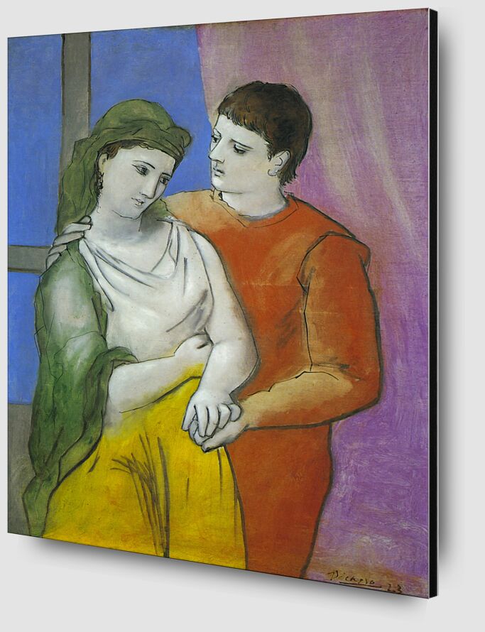 Les Amoureux - Picasso de AUX BEAUX-ARTS Zoom Alu Dibond Image