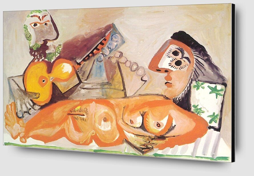 Reclining Nude and Musician - Picasso from Fine Art Zoom Alu Dibond Image