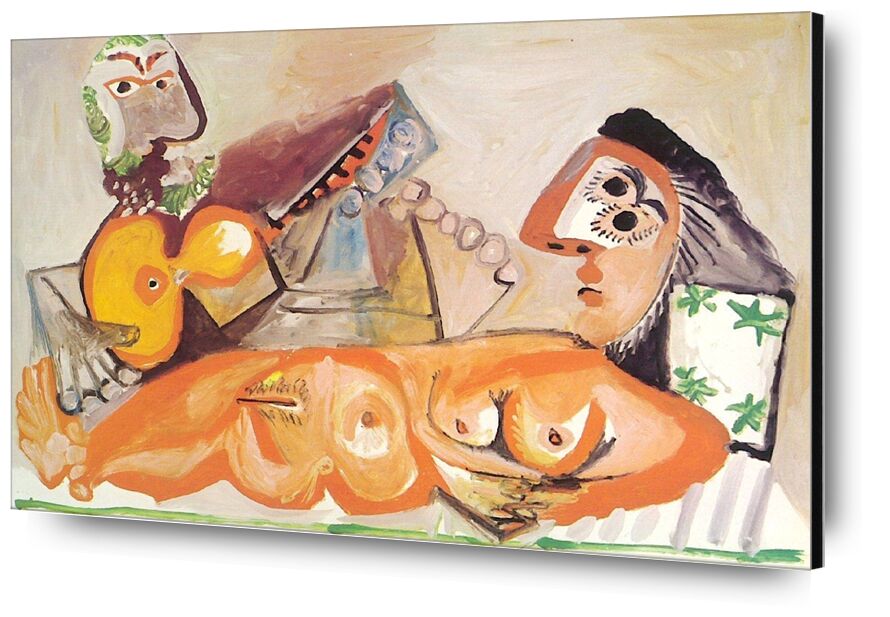 Reclining Nude and Musician  von Bildende Kunst, Prodi Art, Malerei, Picasso, nackt, Musik