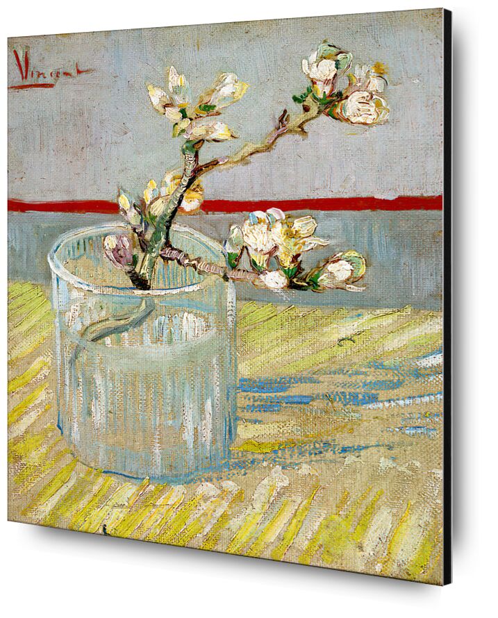 Blossoming Almond Branch in a Glass von Bildende Kunst, Prodi Art, Mandel, Mandel, Ast, Malerei, Van gogh