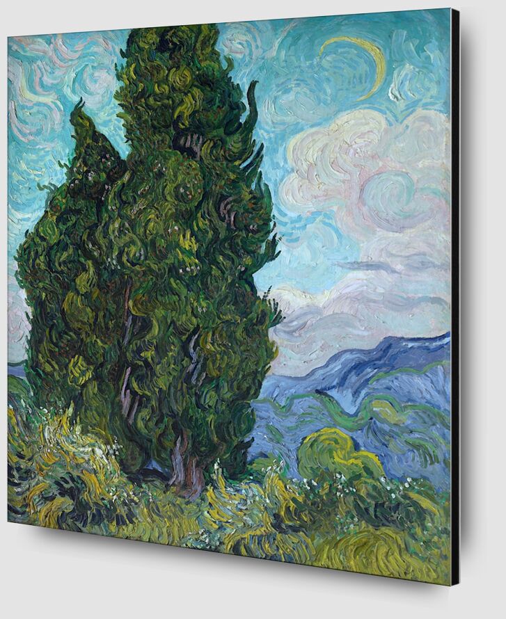 Cyprès - Van Gogh de AUX BEAUX-ARTS Zoom Alu Dibond Image