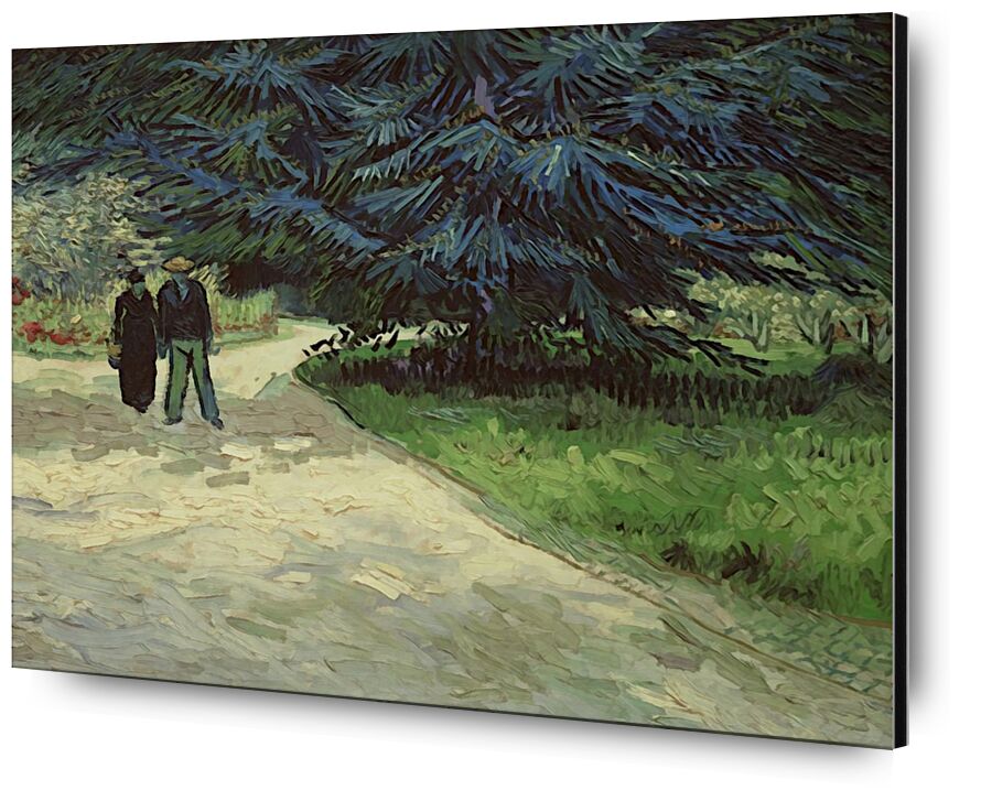 Couple dans le Parc - Van Gogh de AUX BEAUX-ARTS, Prodi Art, Van gogh, peinture, couple, parc, arbre, chemin, des légumes
