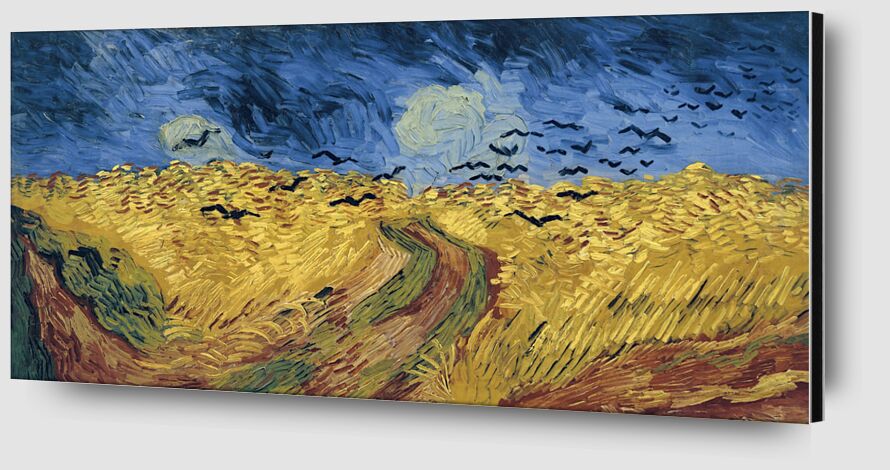 Champ de Blé aux Corbeaux - Van Gogh de AUX BEAUX-ARTS Zoom Alu Dibond Image