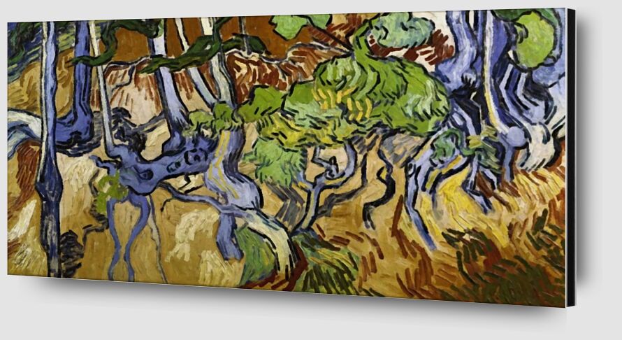 Racines et Troncs d'Arbres - Van Gogh de AUX BEAUX-ARTS Zoom Alu Dibond Image