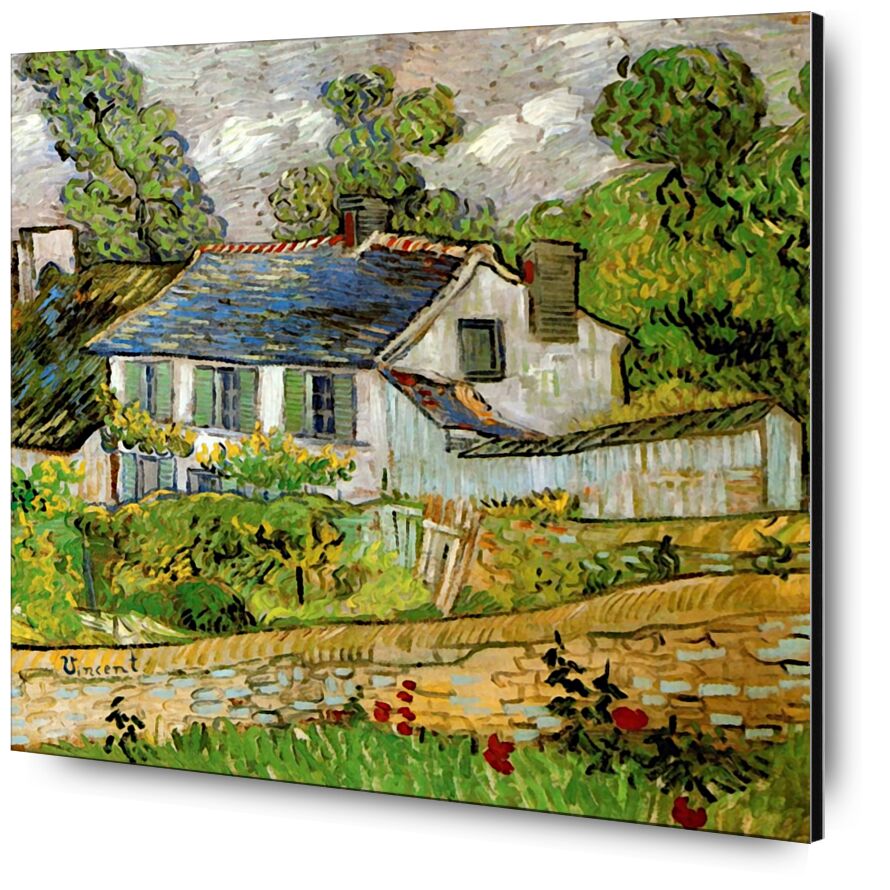 House in Auvers - Van Gogh desde Bellas artes, Prodi Art, Van gogh, pintura, casa, Francia, encima