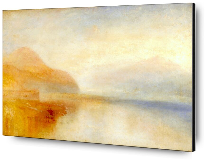 Quai d'Inversion, Loch Fyne, Matin - TURNER de AUX BEAUX-ARTS, Prodi Art, TOURNEUR, quai, Port, montagnes, mer, ciel