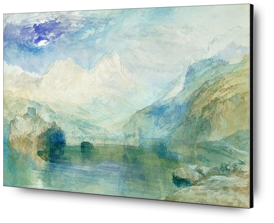 Le Lac Inférieur - TURNER de AUX BEAUX-ARTS, Prodi Art, TOURNEUR, Lac, montagnes, peinture