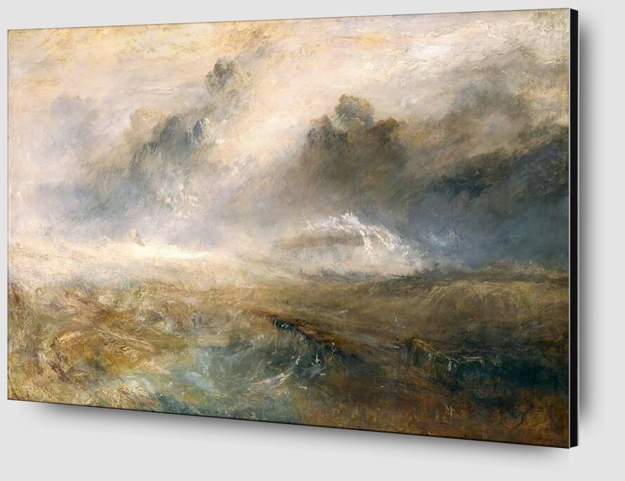 Rough Sea with Wreckage von Bildende Kunst Zoom Alu Dibond Image