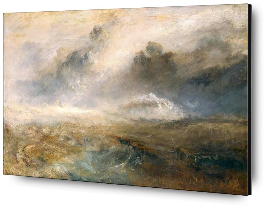 Rough Sea with Wreckage von Bildende Kunst, Prodi Art, TURNER, Malerei, Meer, Sturm, Wracks