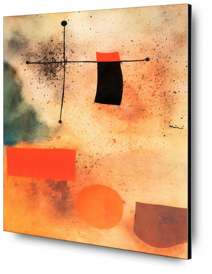 Abstrait, c.1935 - Joan Miró de AUX BEAUX-ARTS, Prodi Art, Joan Miró, abstrait, dessin, croix, plage